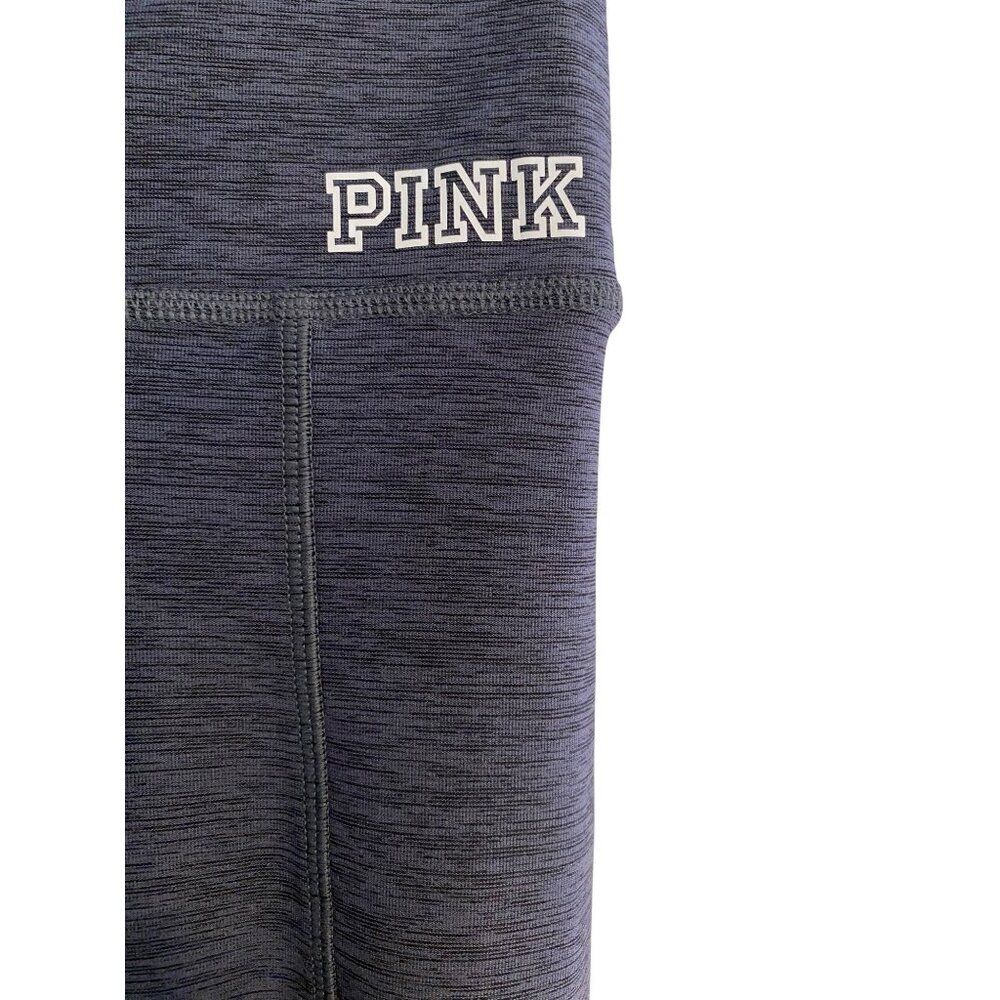 Victorias Secret Pink Ultimate Leggings Women L Gray Mesh Detail Gym Yoga Lounge - Picture 16 of 16